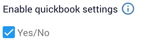 Enable quickbook in Premium setting screen